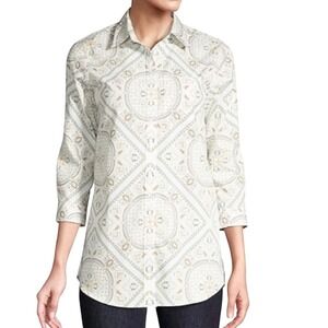 LANDS'‎ END Paisley-Print Cotton Shirts Button-Down